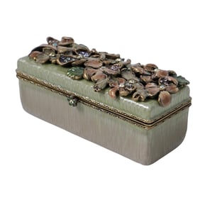 Jay Strongwater Violet Enamel Lipstick Case w/ Box