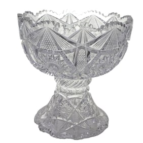 American Brilliant Cut Glass Punch Bowl
