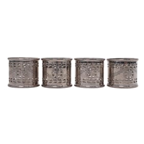 (4 pcs) Kirk Stieff Silver Plated Napkin Rings