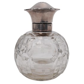 Henry Williamson English Cut Glass & Sterling Perfume Bottle