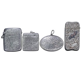 (8 pcs) Sterling Silver Match and Snuff Safes