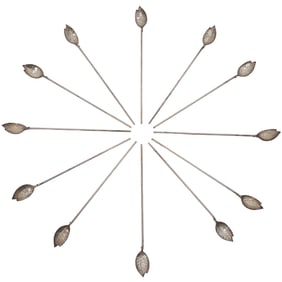 (12 pcs) Tiffany and Co Leaf Cocktail Stirrers