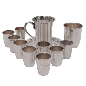 (12 pcs) Antique German 800/835 Silver Barware