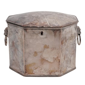 Antique Silver Plated Tea Caddy