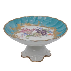 Vintage Limoges French Porcelain Footed Candy Dish