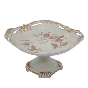 Antique French Porcelain Cake Stand