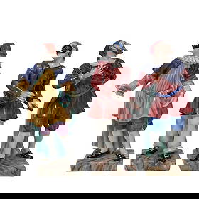 Capodimonte Porcelain Commedia dell’Arte Figures: Capodimonte Porcelain Commedia dell’Arte Figures20th Cent, Italyfinely modeled set of three Capodimonte porcelain figures representing characters from the Commedia dell’Arte, each dressed in color