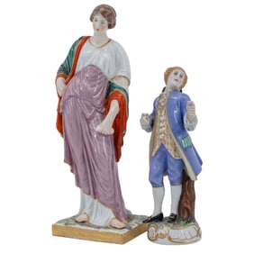 (2pc) Italian Porcelain Figurines