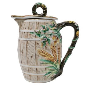 Russian Gardner Porcelain Kvasnik Hand Painted Pitcher