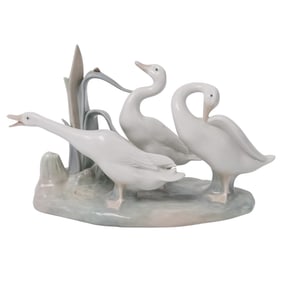 Lladro Porcelain Group of Ducks