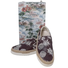 Valentino Caravani Pineapple Slip-On Espadrillers Loafers W/ Box