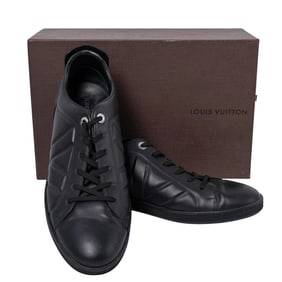 Louis Vuitton Paris Black Calfskin Leather Sneakers W/ Box