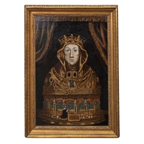 After "Reliquary Bust of Saint Martha" Oil on Canvas Painting