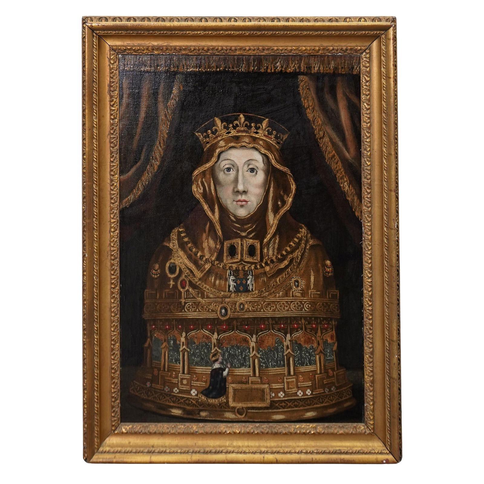 After "Reliquary Bust of Saint Martha" Oil on Canvas Painting (1 of 5)