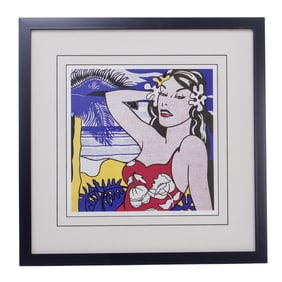 Roy Lichtenstein (American, 1923-1997) "Aloha" Screen Print