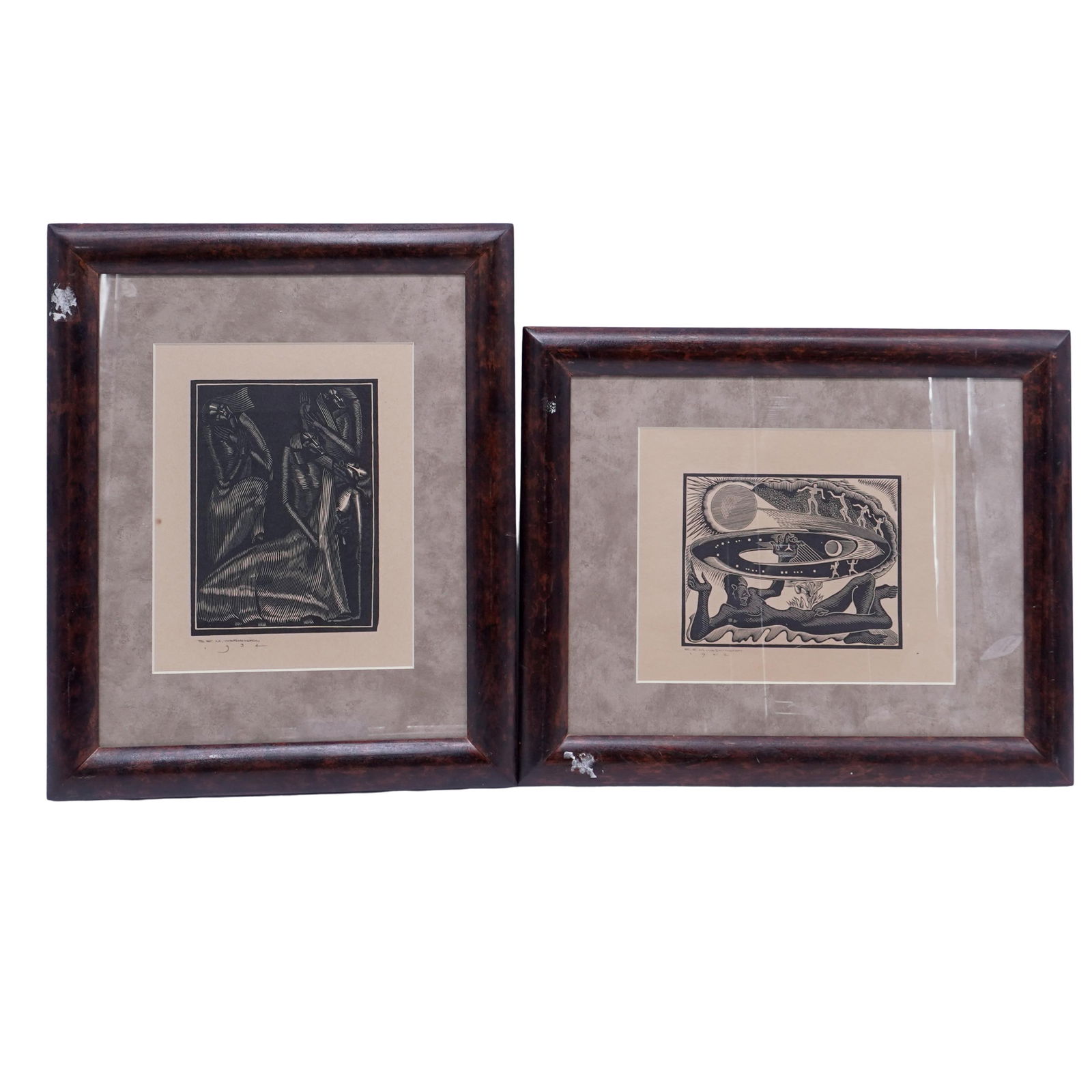 E.M Washington (USA. born 1962) Black and White Wood Engravings (1 of 10)