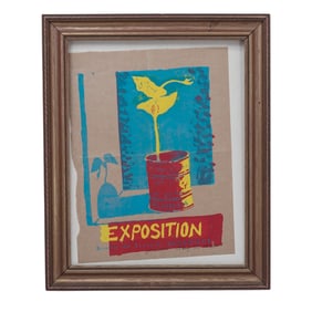 Signed French Exposition Lithograph