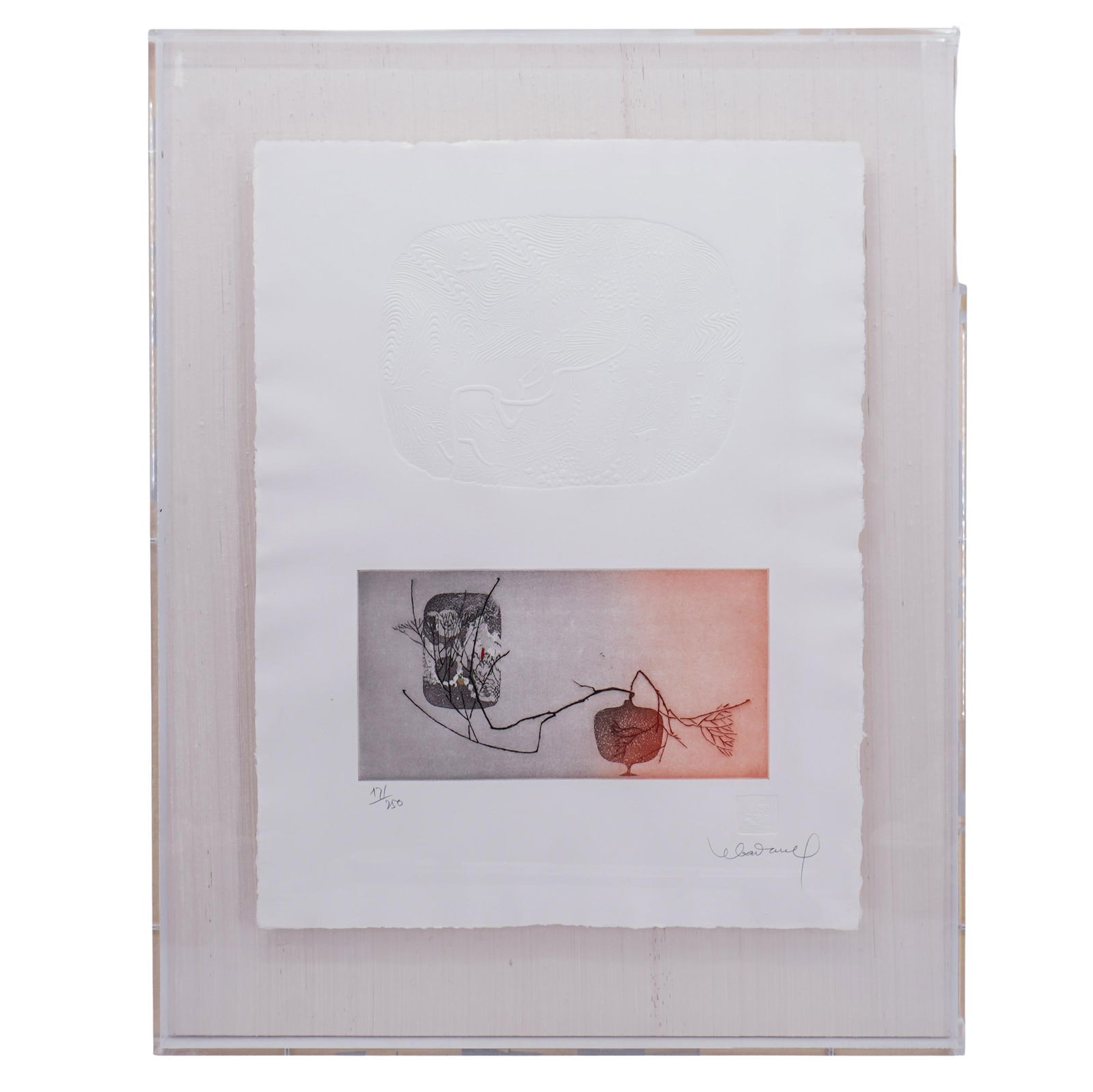 Hoi Lebadang (Vietnamese, 1921-2015) Embossed Lithograph (1 of 10)