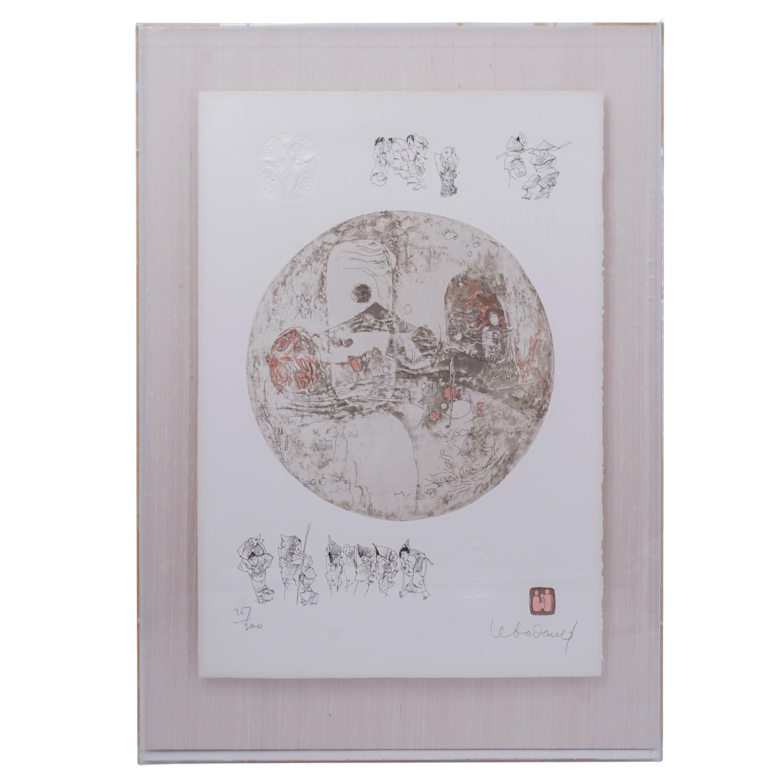 Hoi Lebadang (Vietnamese, 1921-2015) Embossed Lithograph (1 of 9)