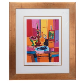 Marcel Mouly (French, 1918-2008) "Nature Morte Au Poisson" Lithograph