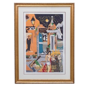Jose Luis Cuevas (Mexican, 1934-2017) "Fiesta de la Calle 2000" Lithograph