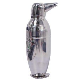 Silver Plated Penguin Cocktail Shaker