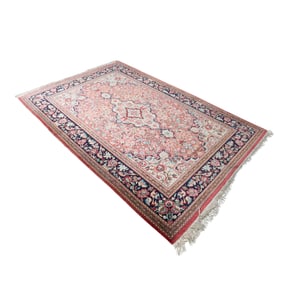 Ornate Floral Persian Wool Blend Area Rug