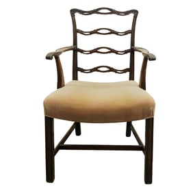 George III Style Wood Ribbon-Back Armchair