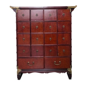 East Asian Lacquered Apothecary Cabinet