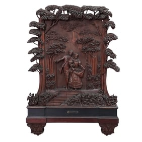 Large Victorian "Primavera del Amor" Wood Carving