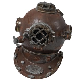 Vintage Morse Equipment Navy Diving Bronze Helmet Model