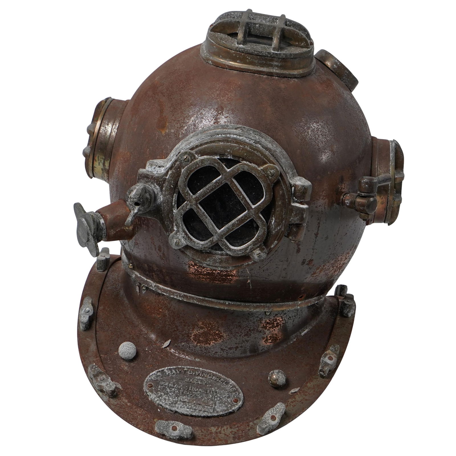 Vintage Morse Equipment Navy Diving Bronze Helmet Model (1 of 9)