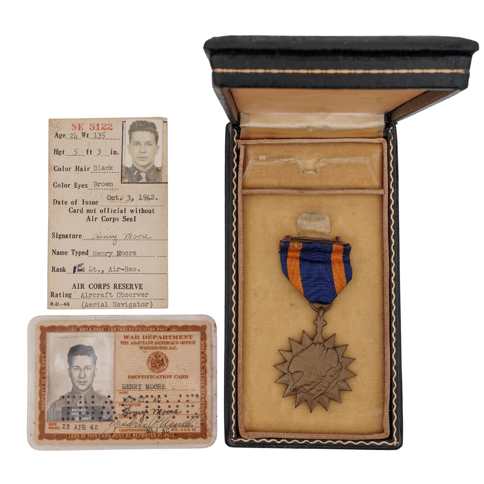 Henry L. Moore – Tuskegee Airman (WWII Grouping) Armed Forces Air Medal Decoration (1 of 8)