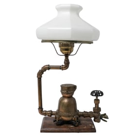 Vintage Worthington-Gamon water meter table lamp