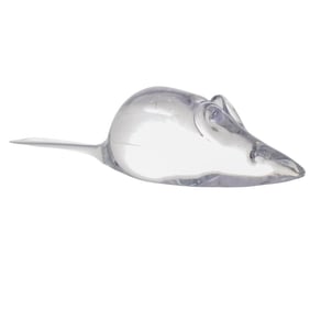 Steuben Art Glass Mouse Figurine