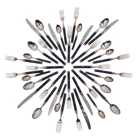 (40pc) Mikasa "Cloisonne" Silver Plated Flatware