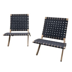 Carl Hansen and Son Danish Teak and Folding Deck Chairs