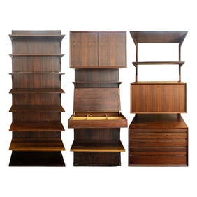 Mid Century Poul Cadovius “Royal System" Rosewood Wall Units