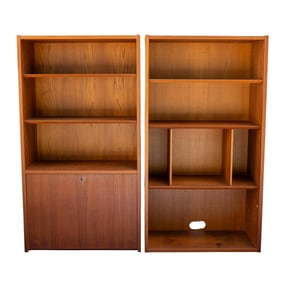 Pair of Mid Century Danish Teak Wood Bookcases