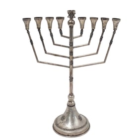 Vintage Sterling Silver Hanukkah Menorah