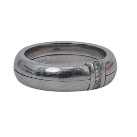 Platinum and Diamond Band Ring