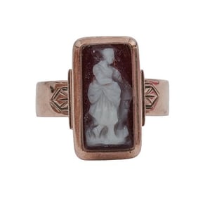 Vintage 14k Gold Cameo Ring