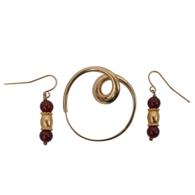 (3 Pc) 14k Gold Earrings