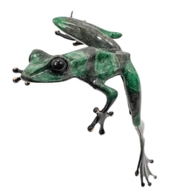 Tim "Frogman" Cotterill (British, b. 1950) LE Leg Over Frog Sculpture