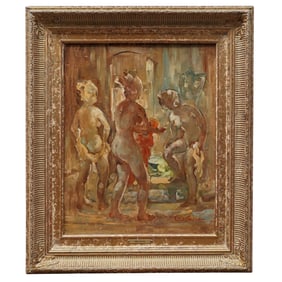 Janis Cielava (Latvia, 1890-1968) Oil on Panel Painting