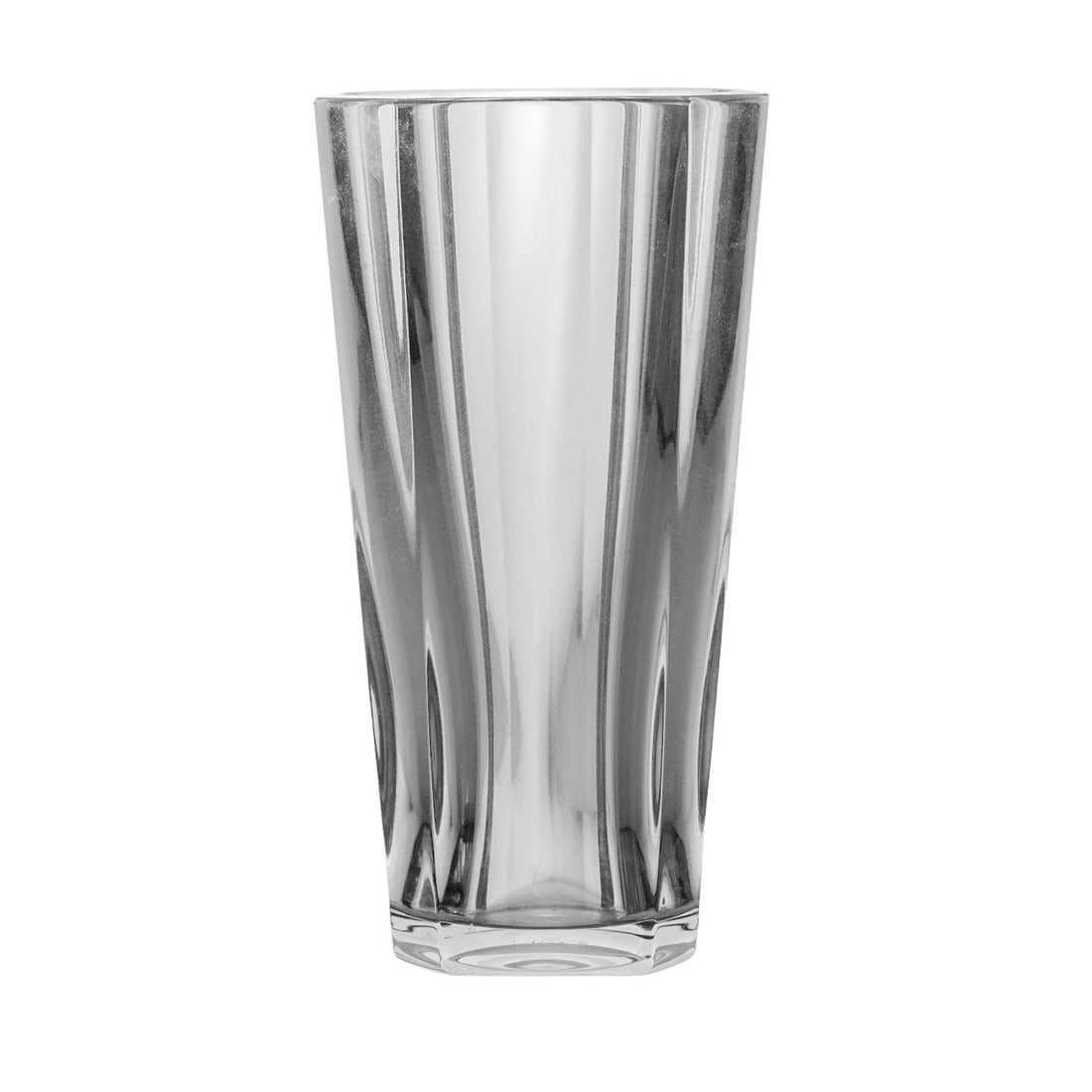 French Baccarat Crystal Vase: French Baccarat Crystal Vase20th century, FrenchBaccarat French crystal straight wall vase. Marked on bottom for Baccarat.H 6 3/8" W 3 3/8"