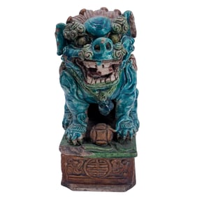 Antique Chinese Pottery Guardian Lion