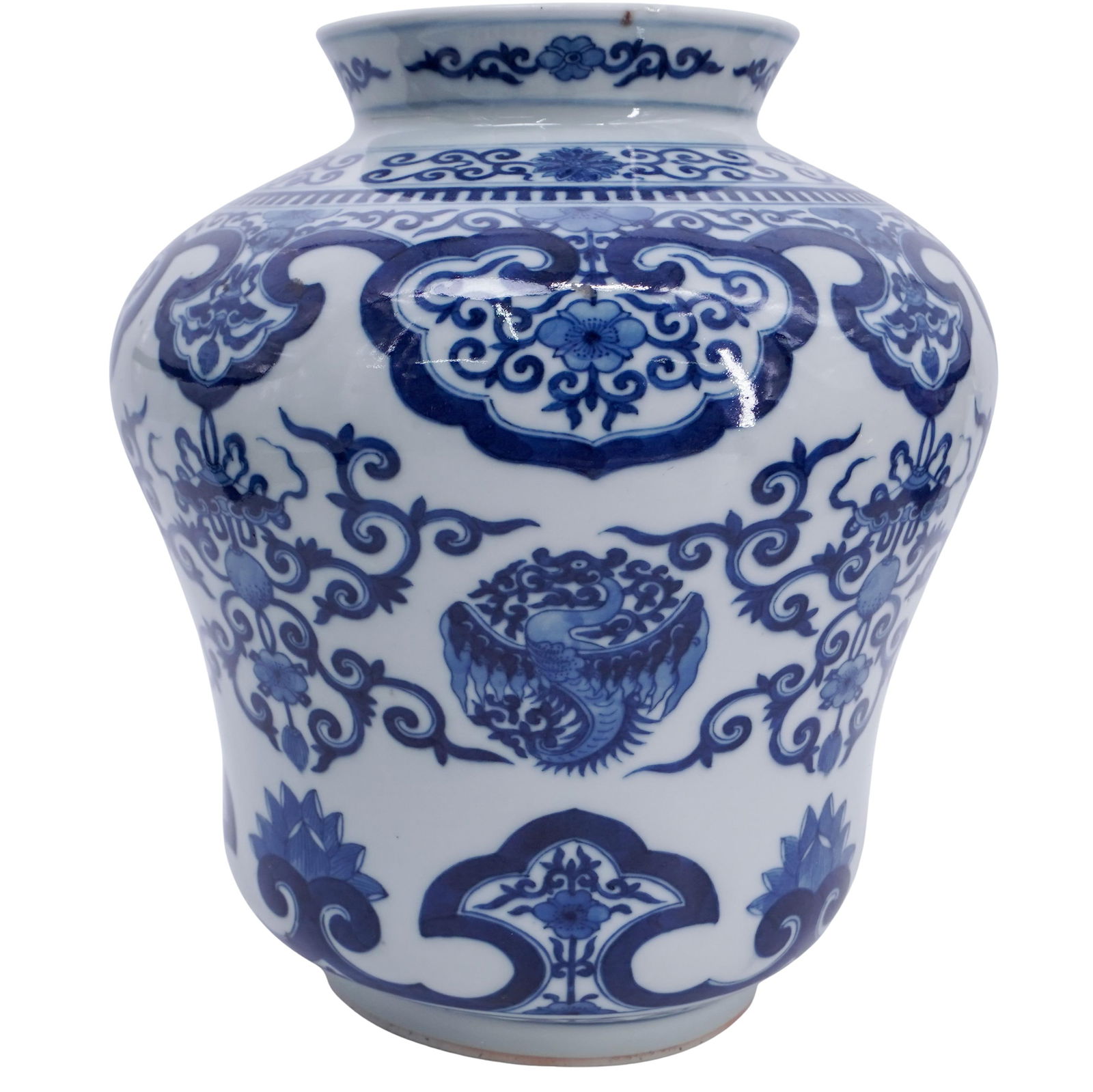 Antique Chinese Blue and White Porcelain Vase (1 of 6)