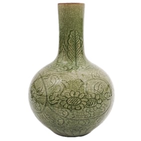 Chinese Celadon Glazed Porcelain Vase