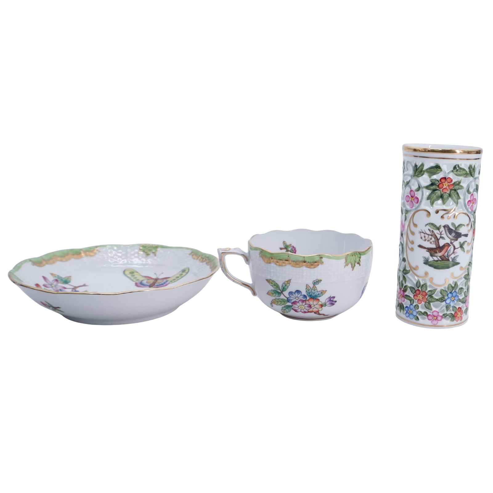 (3pc) Herend Queen Victoria Porcelain Articles (1 of 11)